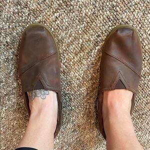 BOBS from Skechers Dark Brown Leather Flats